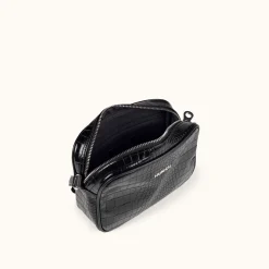 Mujer MUNICH Colección Mujer|Bolsos Pequeños<BLOCK CROCO FW25 CROSSBODY CAMERA C/BLACK