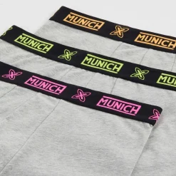Hombre MUNICH Boxers Y Calcetines<Calzonzillos boxer de algodón-eslastano gris