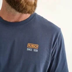 Hombre MUNICH Camisetas<Camiseta Compass lifestyle hombre de algodón orgánico navy