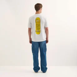 Hombre MUNICH Camisetas<Camiseta Skate streetwear hombre de algodón orgánico blanco