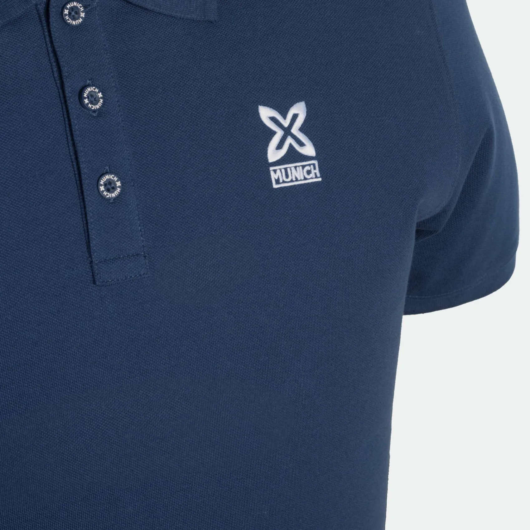 Hombre MUNICH Polos<Polo de algodón azul marino