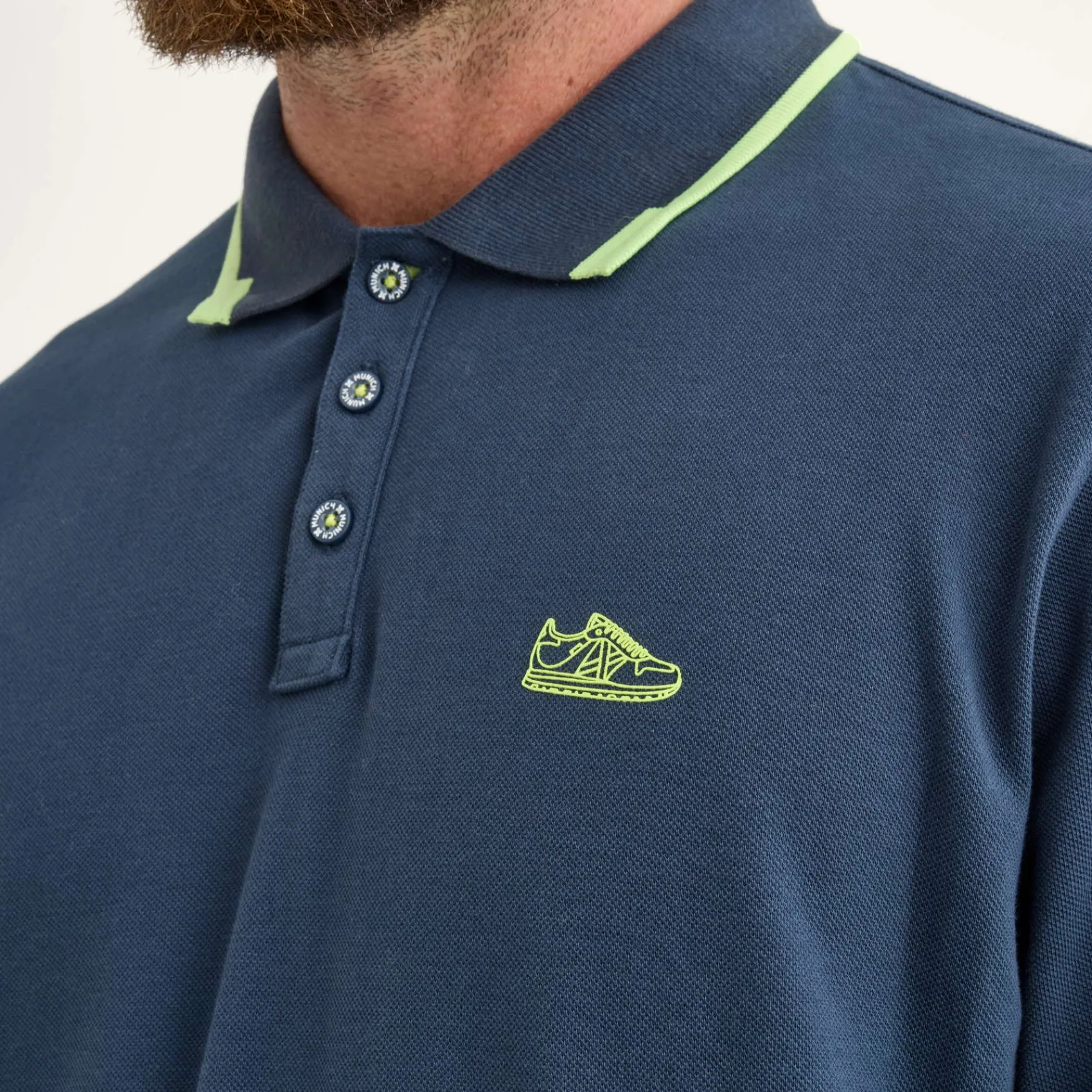 Hombre MUNICH Camisetas<Polo Slam lifestyle hombre de algodón navy