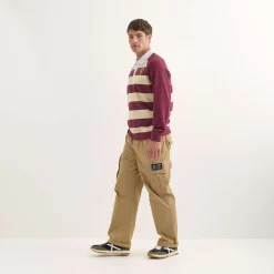 Hombre MUNICH Polos<Polo Stanford streetwear hombre de algodón orgánico burdeos
