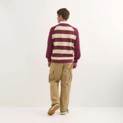Hombre MUNICH Polos<Polo Stanford streetwear hombre de algodón orgánico burdeos