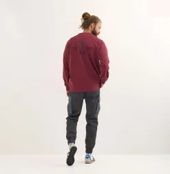Hombre MUNICH Sudaderas<Sudadera Bcn lifestyle hombre de algodón orgánico burdeos