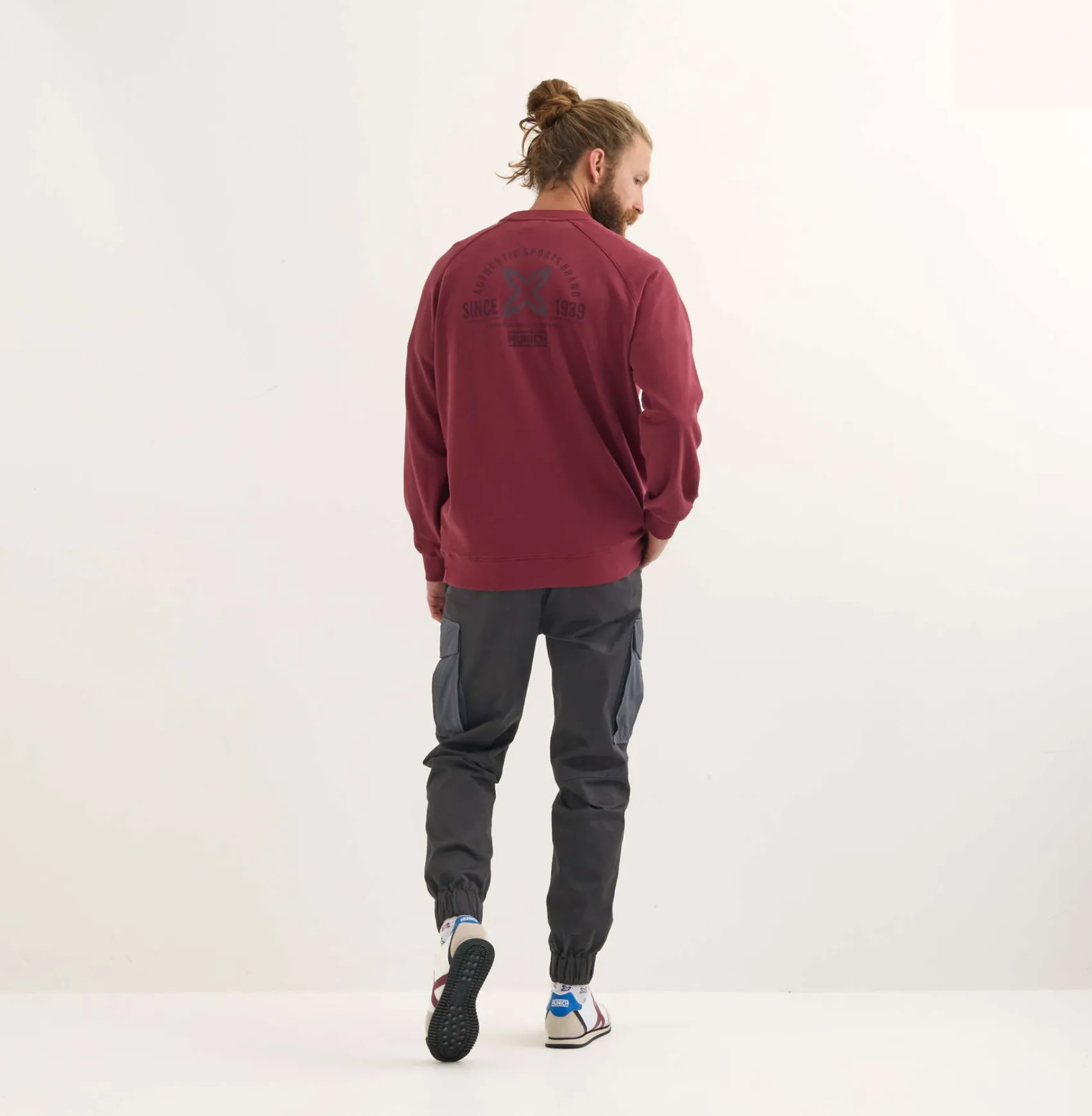 Hombre MUNICH Sudaderas<Sudadera Bcn lifestyle hombre de algodón orgánico burdeos